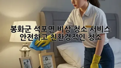 봉화군 석포면 비상 청소 서비스: 안전하고 친환경적인 청소!